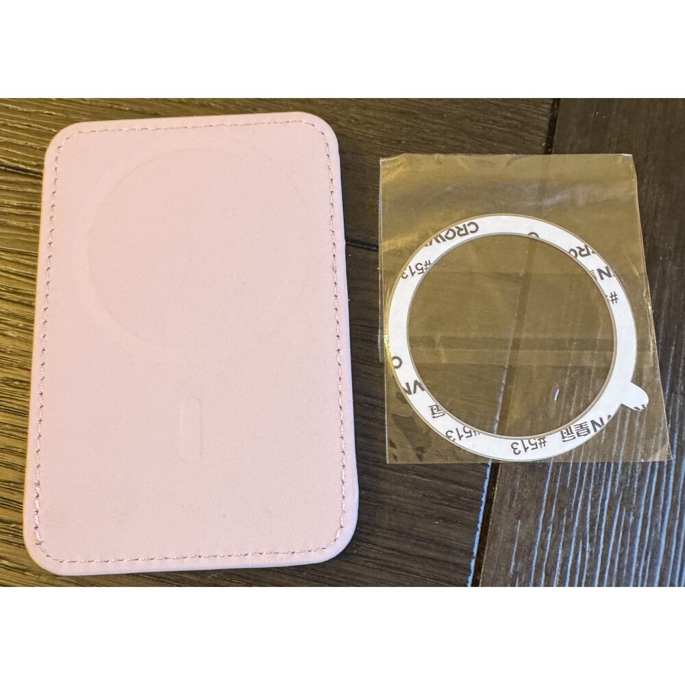 New Iphone Pink Leather Magnetic Card Case